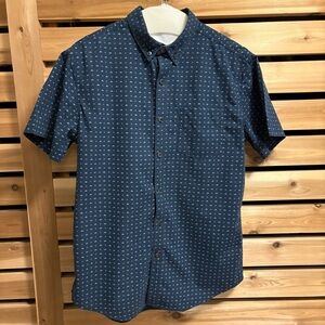 Cactus Navy Blue Bicycle Patterned Shirt